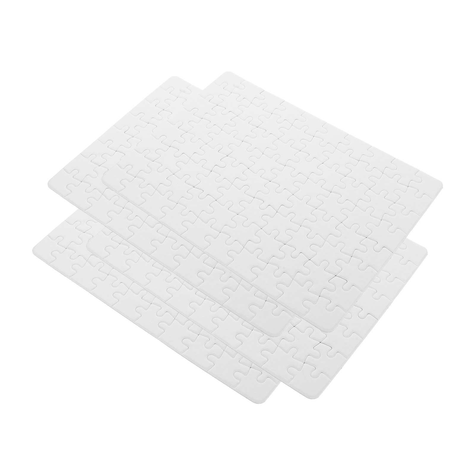 Puzzle Blank White - 4 قطع ألغاز فارغة بيضاء للطباعة