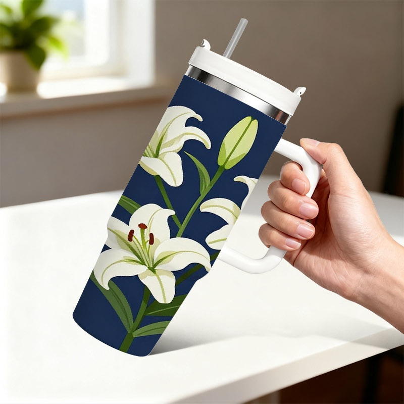 Sublimation Mug White - كوب سفر معزول بسعة 40 أونصة